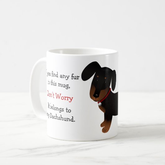 Dachshund Owner Humor Koffiemok (Voorkant links)