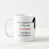 Dachshund Owner Humor Koffiemok (Links)