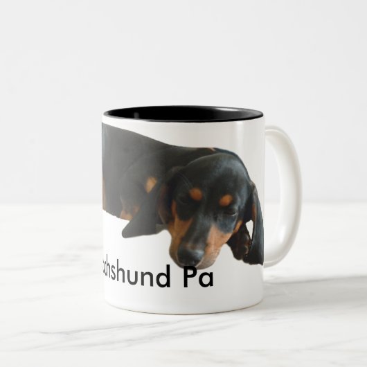 Dachshund Pa Sleepy Puppy Mok (Voorkant rechts)