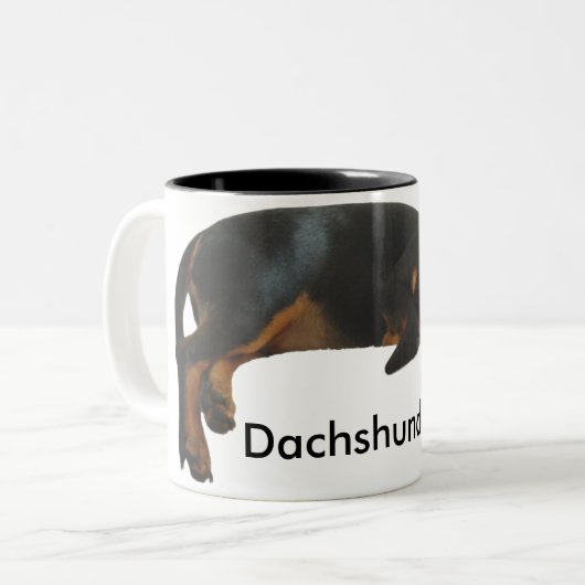 Dachshund Pa Sleepy Puppy Mok (Voorkant links)