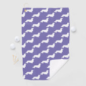 Dachshund Paarse Golf Handdoek Wiener Dog Golfer C (Insitu)