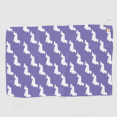 Dachshund Paarse Golf Handdoek Wiener Dog Golfer C (Horizontaal)