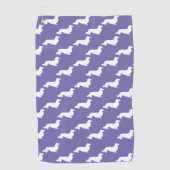 Dachshund Paarse Golf Handdoek Wiener Dog Golfer C (Voorkant)