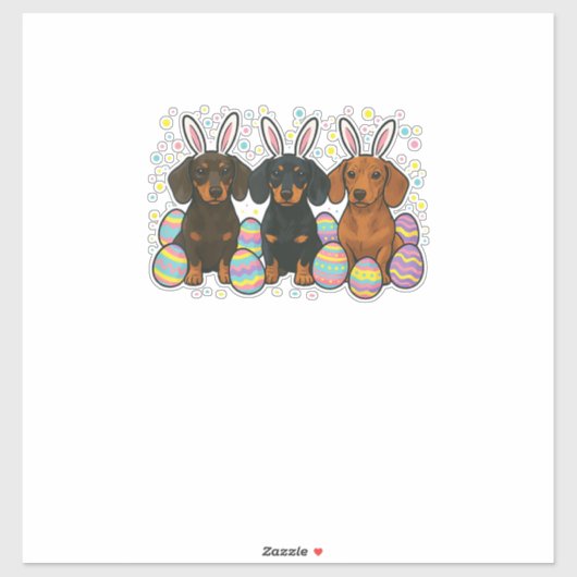 Dachshund Paas T-shirt Sticker (Vel)