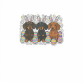Dachshund Paas T-shirt Sticker (Voorkant)