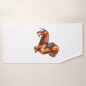 Dachshund Painting - Weiner Dog Waterverf Paintin Badhanddoek (Badhanddoek)