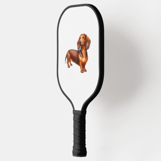 Dachshund Painting - Weiner Dog Waterverf Paintin Pickleball Paddle (Links)