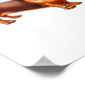 Dachshund Painting - Weiner Dog Waterverf Paintin Poster (Hoek)