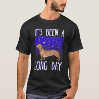 Dachshund Pajama Night Shirt, HET IS EEN LANGE DAG T-shirt