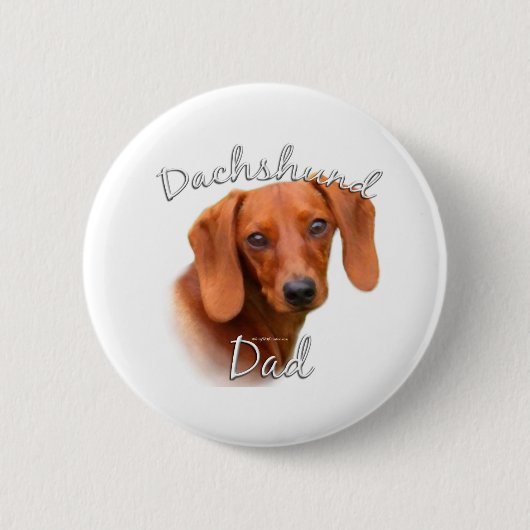 Dachshund Pap 2 Ronde Button 5,7 Cm (Voorkant)