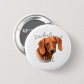Dachshund Pap 2 Ronde Button 5,7 Cm (Voorkant /achterkant)