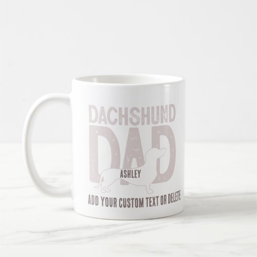 Dachshund Pap Hond Pap Gift Koffiemok (Links)