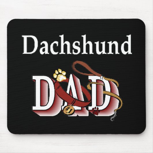 Dachshund papa cadeaus muismat (Voorkant)