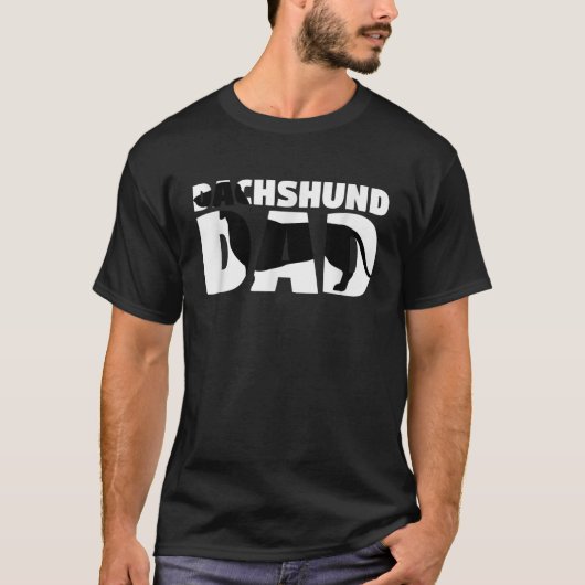 Dachshund Papa Dachshund Gift Vader Hond Papa T-sh T-shirt (Voorkant)