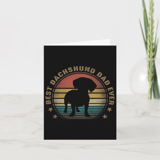 Dachshund papa ooit grappige vaders dag cadeaus vo kaart (Voorkant)