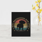 Dachshund papa ooit grappige vaders dag cadeaus vo kaart (Gele Bloem)