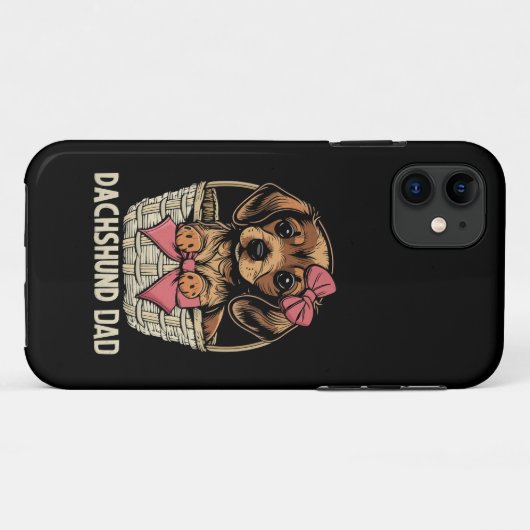 Dachshund Papa Schattige Dachshund Lover Mannen Wi Case-Mate iPhone Case (Achterkant (horizontaal))