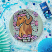 DACHSHUND PAPIEREN BORDJE (Feest)