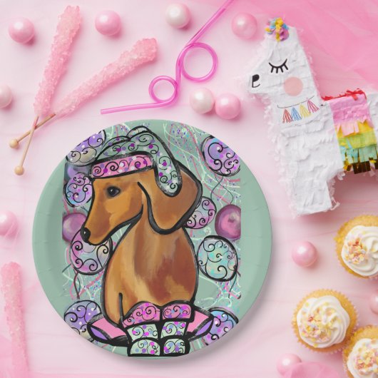 DACHSHUND PAPIEREN BORDJE (Feest)