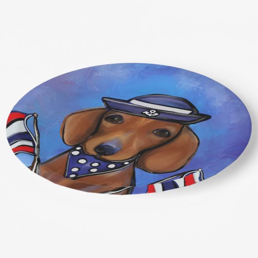 Dachshund Papieren Bordje (Gekanteld)