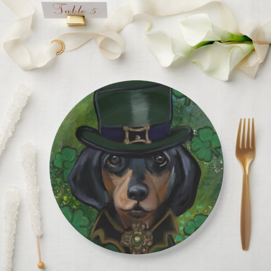 Dachshund papieren bordje (Huwelijk)