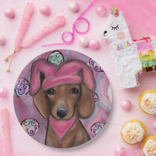 Dachshund papieren bordje