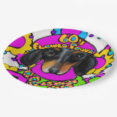 DACHSHUND PAPIEREN BORDJE (Gekanteld)