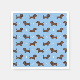 Dachshund papieren servetten, Wiener Dog feestarti Servet