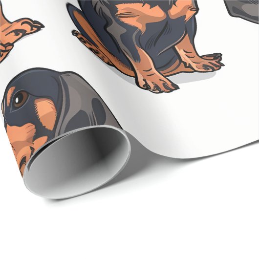 Dachshund parade inpakpapier (Rol Hoek)