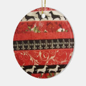 Dachshund Parade Keramisch Ornament (Links)