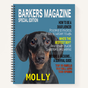 Dachshund Parody Magazine Hoesje Notitieboek