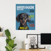 Dachshund Parody Magazine Hoesje Poster (Thuiskantoor)