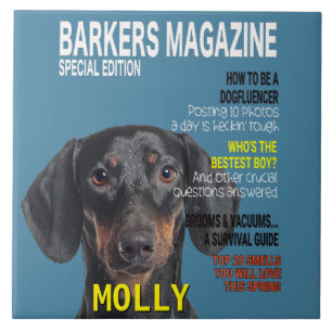 Dachshund Parody Magazine Hoesje Tegeltje