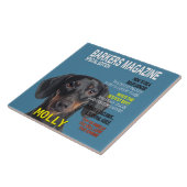Dachshund Parody Magazine Hoesje Tegeltje (Zijkant)