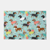 Dachshund Party Deurmat (Voorkant)