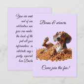 Dachshund Party Kaart (Voorkant / Achterkant)