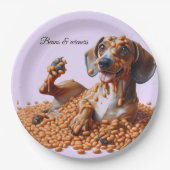 Dachshund Party Papieren Bordje (Voorkant)