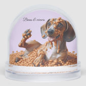 Dachshund Party Sneeuwbol (Voorkant)