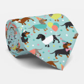 Dachshund Party Stropdas (Opgerold)