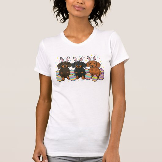 Dachshund Pasen T-Shirt (Voorkant)