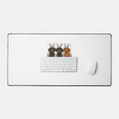 Dachshund Pasen T-Shirt Bureaumat (Keyboard & Muis)