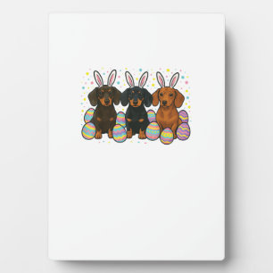 Dachshund Pasen T-Shirt Fotoplaat