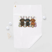 Dachshund Pasen T-Shirt Golfhanddoek (Insitu)