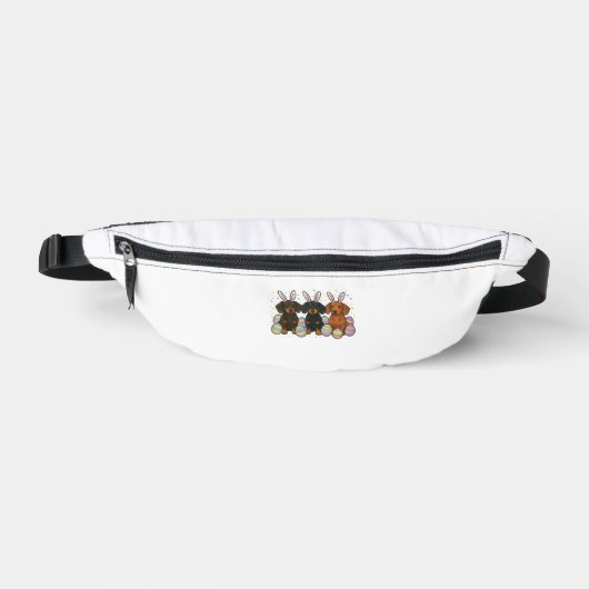 Dachshund Pasen T-Shirt Heuptasje (Voorkant)
