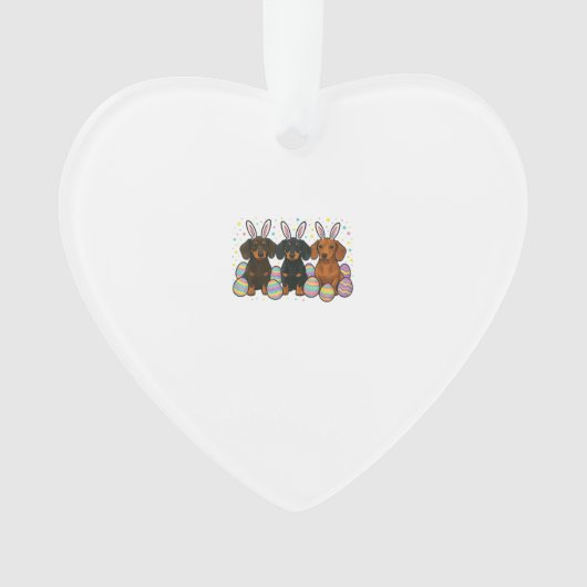 Dachshund Pasen T-Shirt Ornament (voorkant)