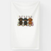 Dachshund Pasen T-Shirt Spandoek (Verticaal)
