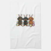 Dachshund Pasen T-Shirt Theedoek (Verticaal)