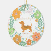 Dachshund Pastel Orange Custom Photo Memorial Keramisch Ornament (Links)