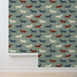 Dachshund Pattern Behang