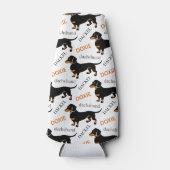 Dachshund Pattern Bottle Cooler (Voorkant)